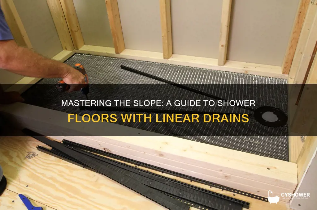 how to slope shower floor for linear drain