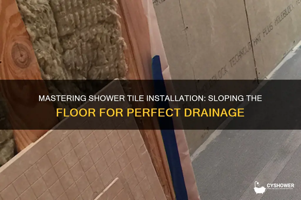 how to slope shower floor for tile