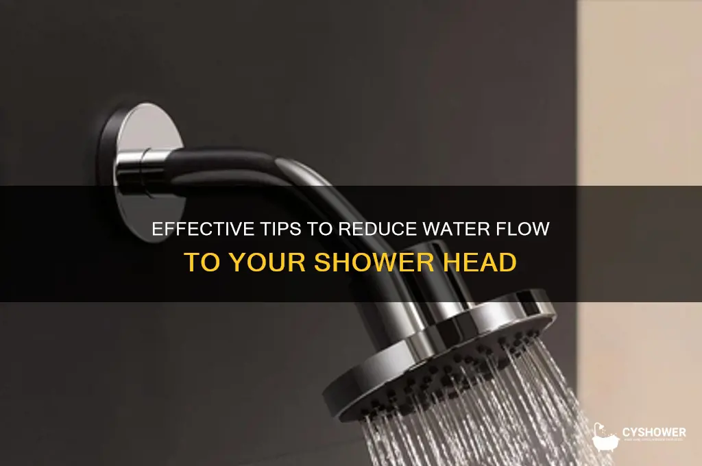 how to slow flow of water to shower heads