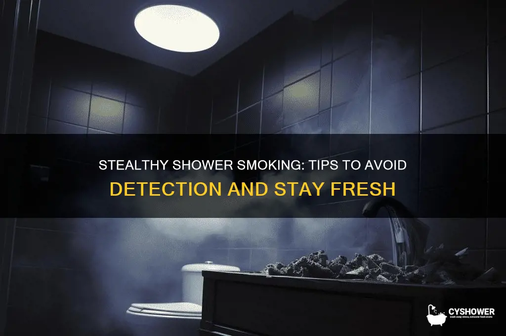 how to smoke in the shower and not get caught