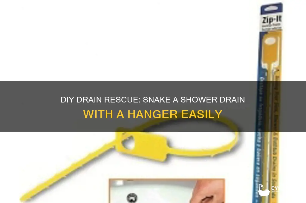 how to snake a shower drain with a hanger