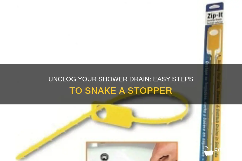 how to snake a shower drain with a stopper