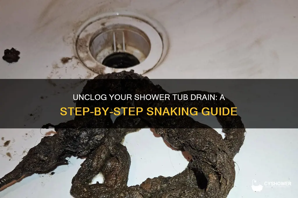 how to snake a shower tub drain