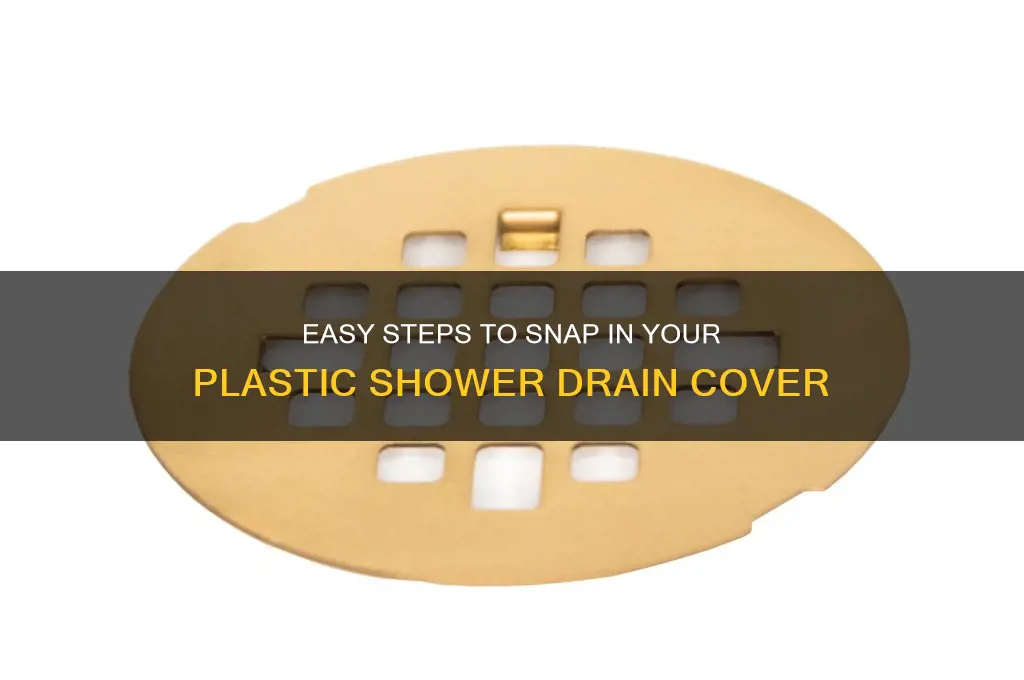 how to snap in plastic shower drain cover