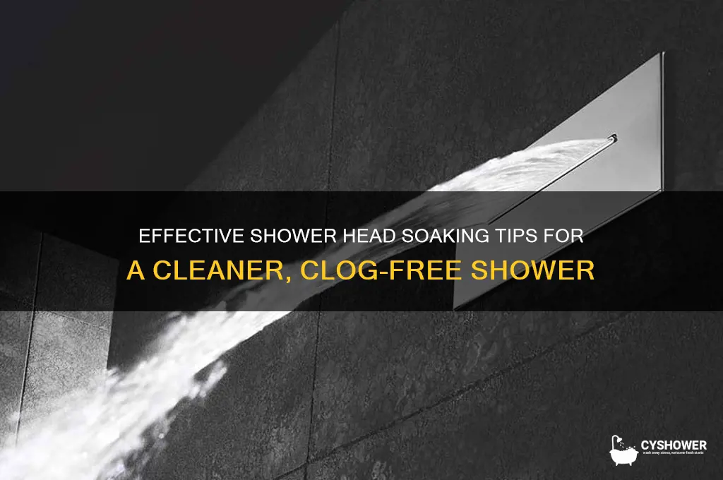 how to soak a shower head