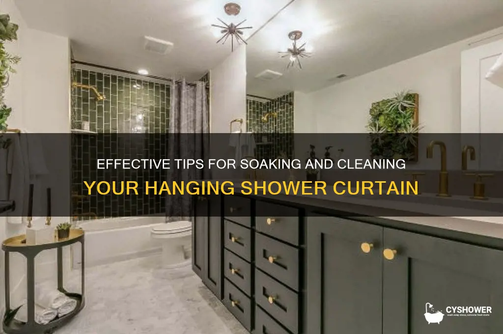 how to soak hanging shower curtain
