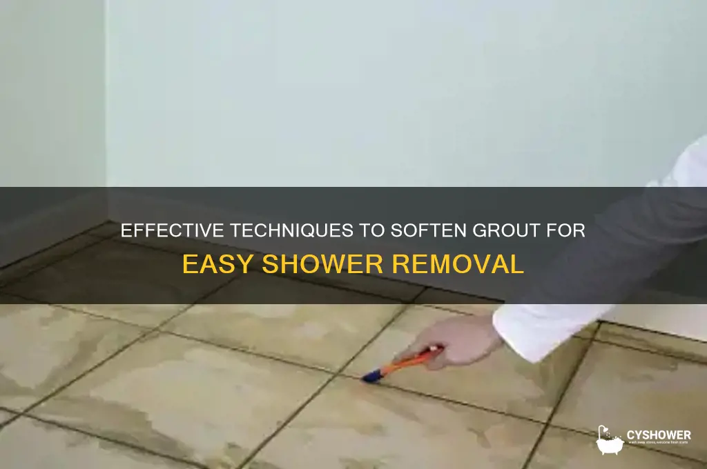 how to soften grout for removal shower
