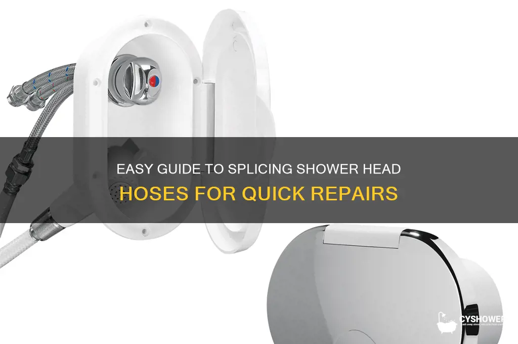how to splice shower head hoses