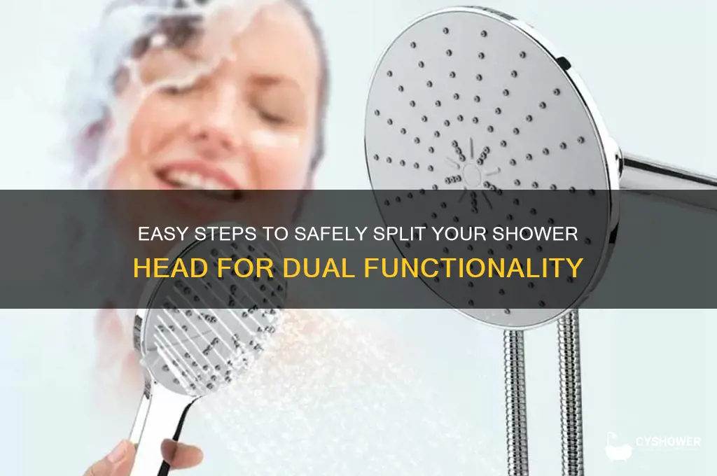 how to split a shower head