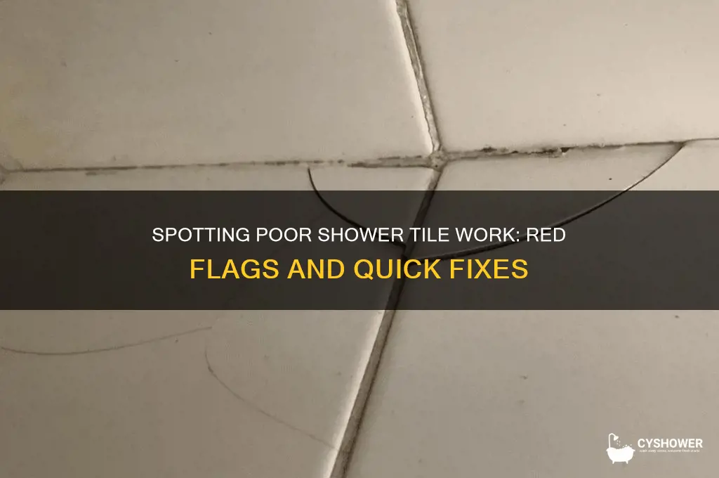how to spot a bad shower floor tile job