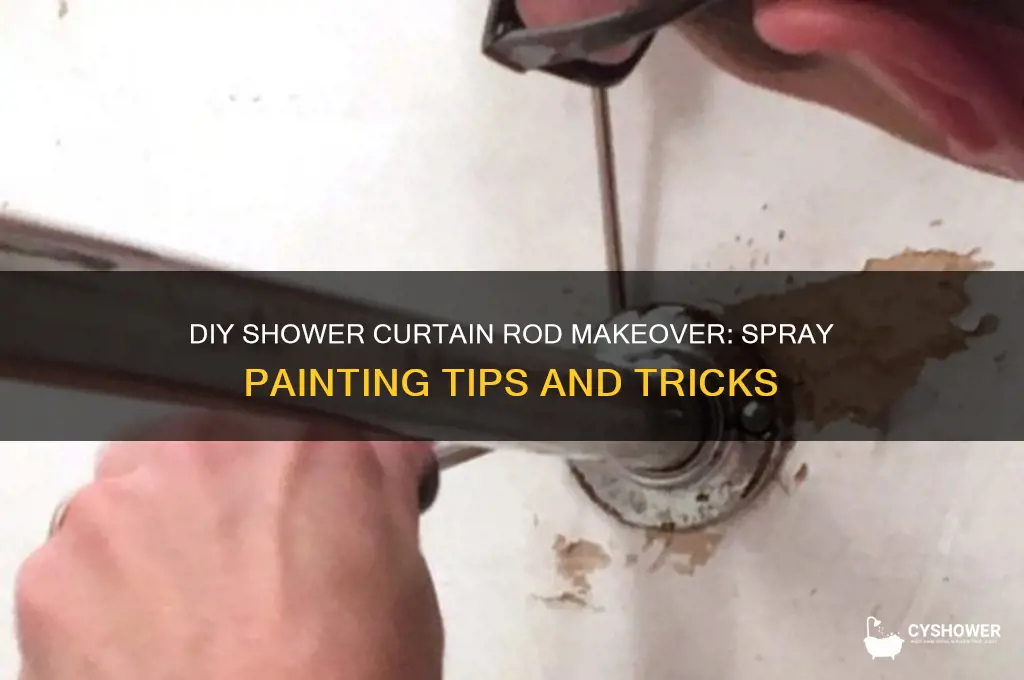how to spray paint a shower curtain rod