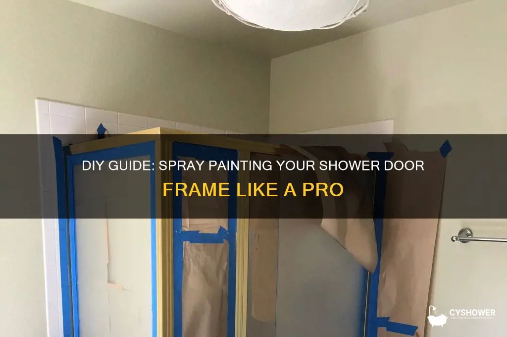 how to spray paint a shower door frame