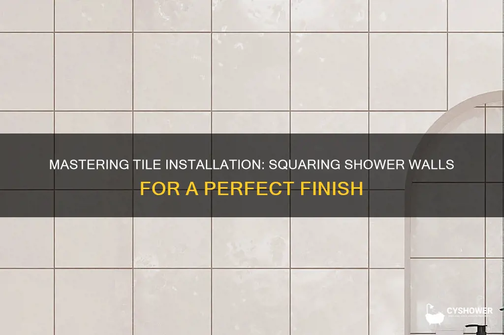 how to square shower walls for tile