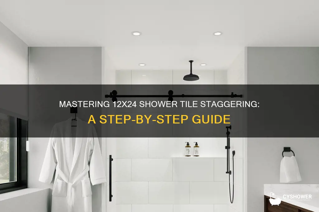 how to stagger 12x24 shower tile