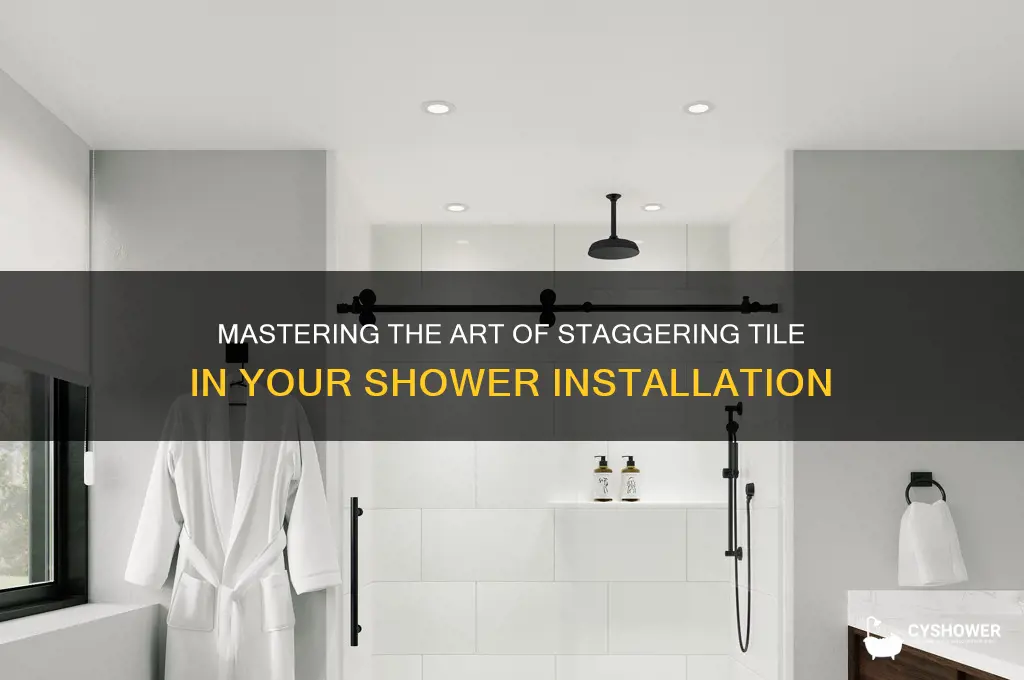 how to stagger tile shower
