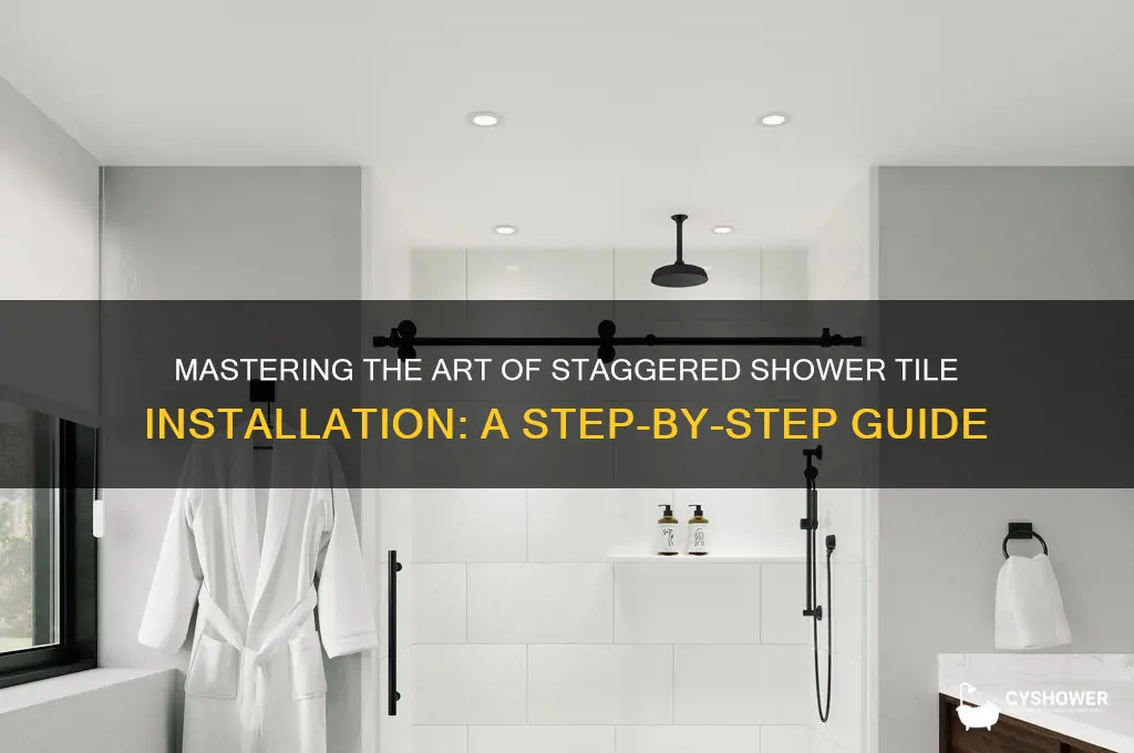 how to staggered shower tile