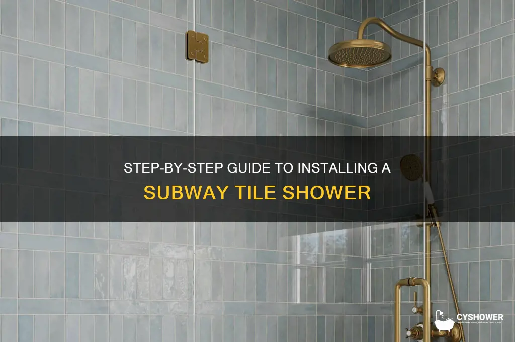 how to start a subway tile shower