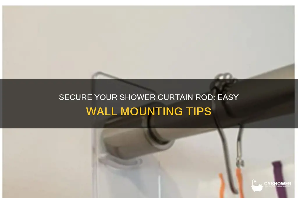 how to stick shower curtain rod to wall