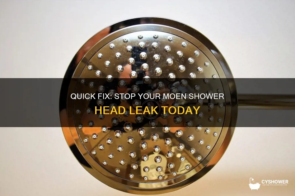 how to stop a leaking moen shower head