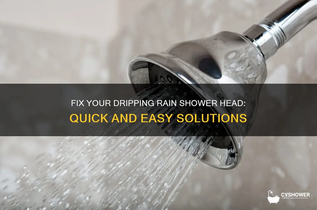 how to stop a rain shower head from dripping