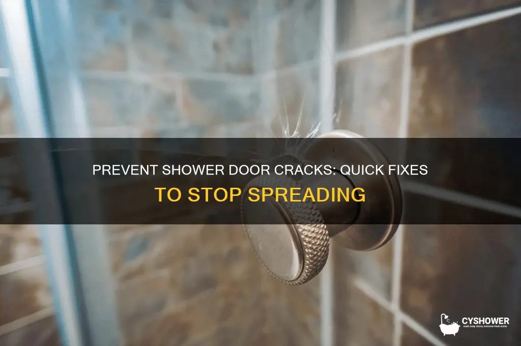 how to stop crack from spreading on shower door