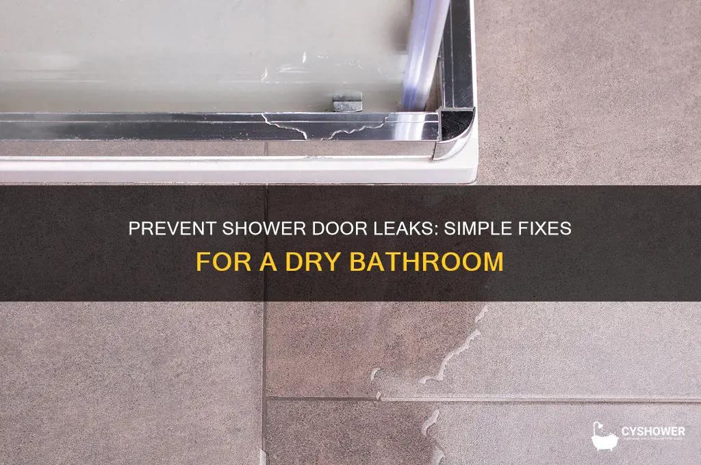 how to stop glass shower door from leaking