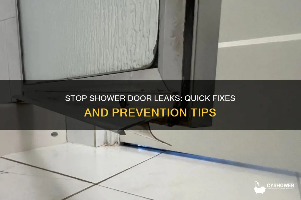 how to stop shower door from leeking