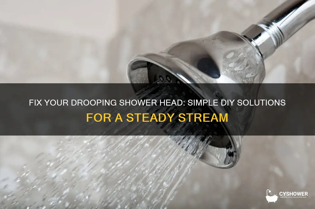 how to stop shower head from drooping