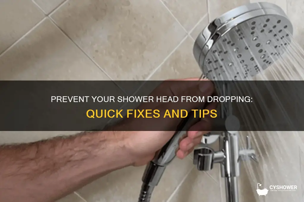 how to stop shower head from dropping