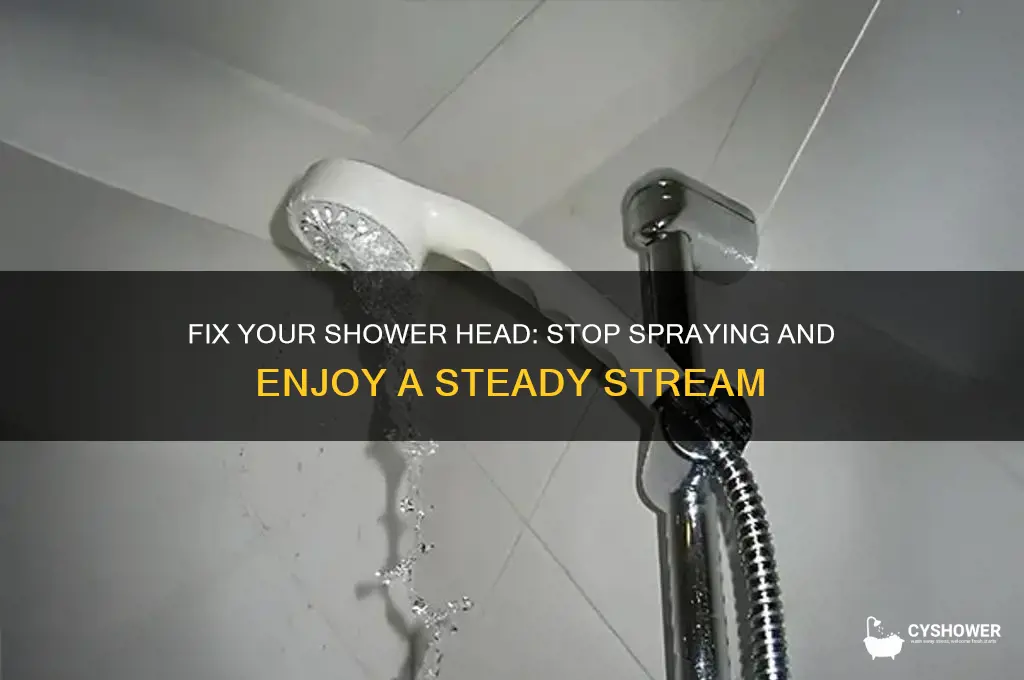 how to stop shower head from spraying