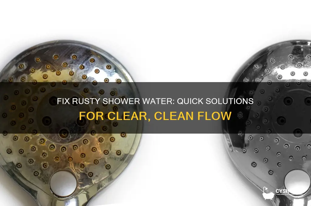 how to stop shower hot water from running rusty color