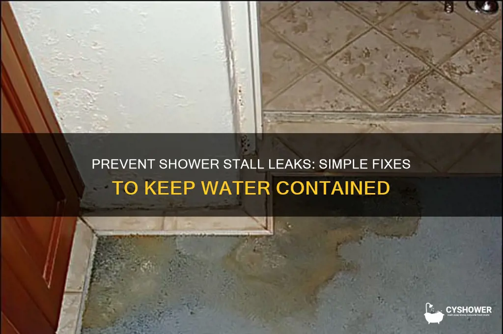 how to stop water from coming out of shower stall