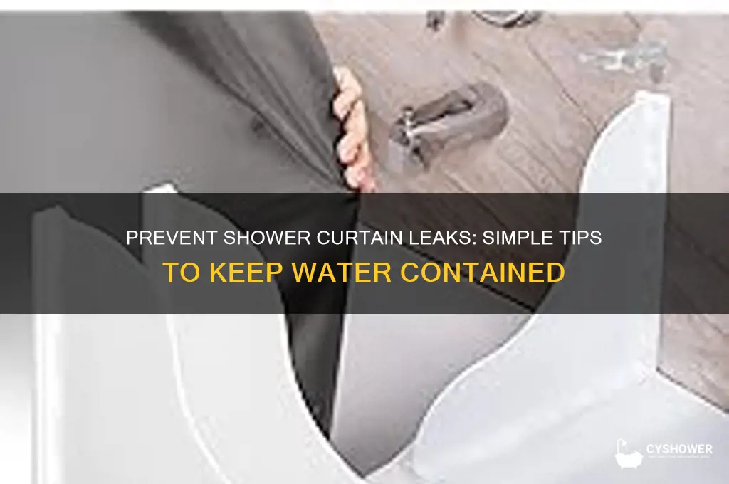 how to stop water from leaking past shower curtain