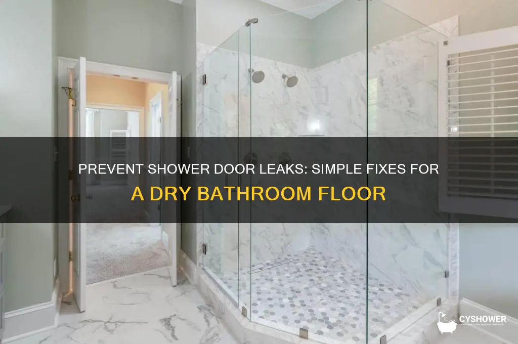 how to stop water from leaking shower door bottom