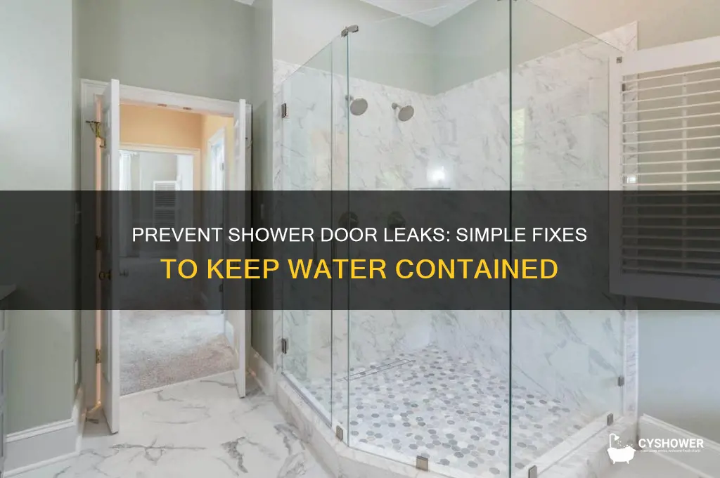 how to stop water from running under shower door