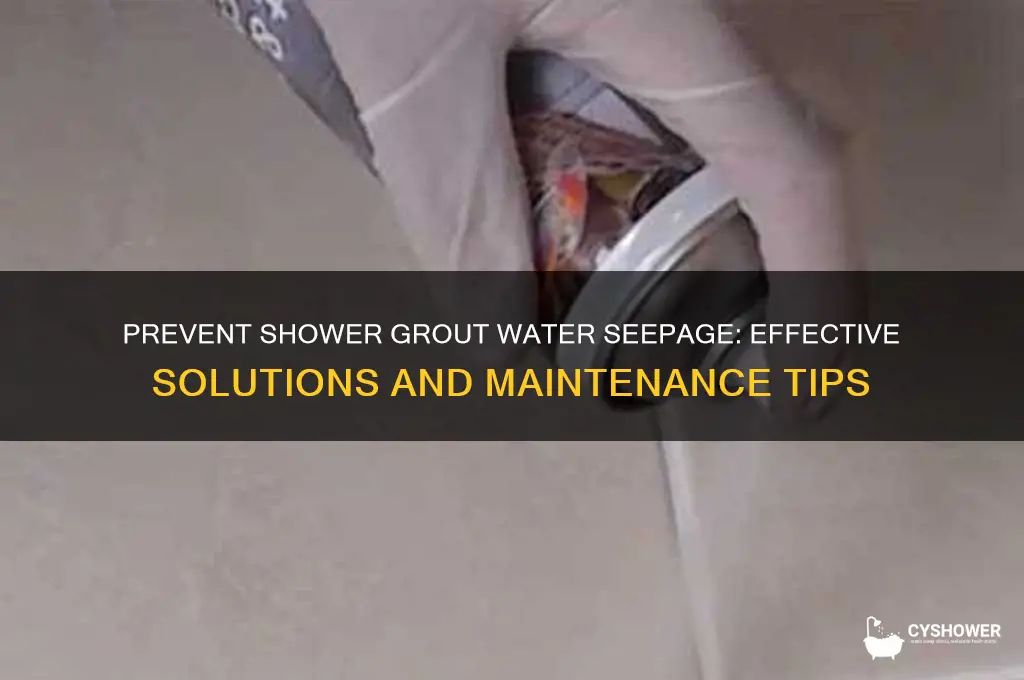 how to stop water from seeping between shower grout