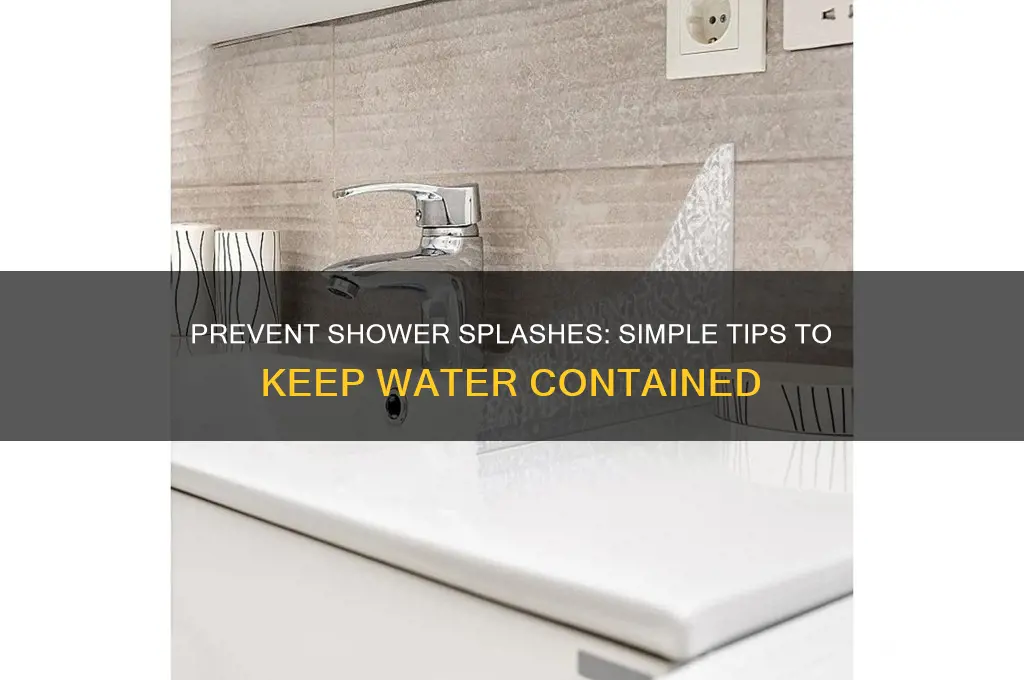 how to stop water from splashing out of shower
