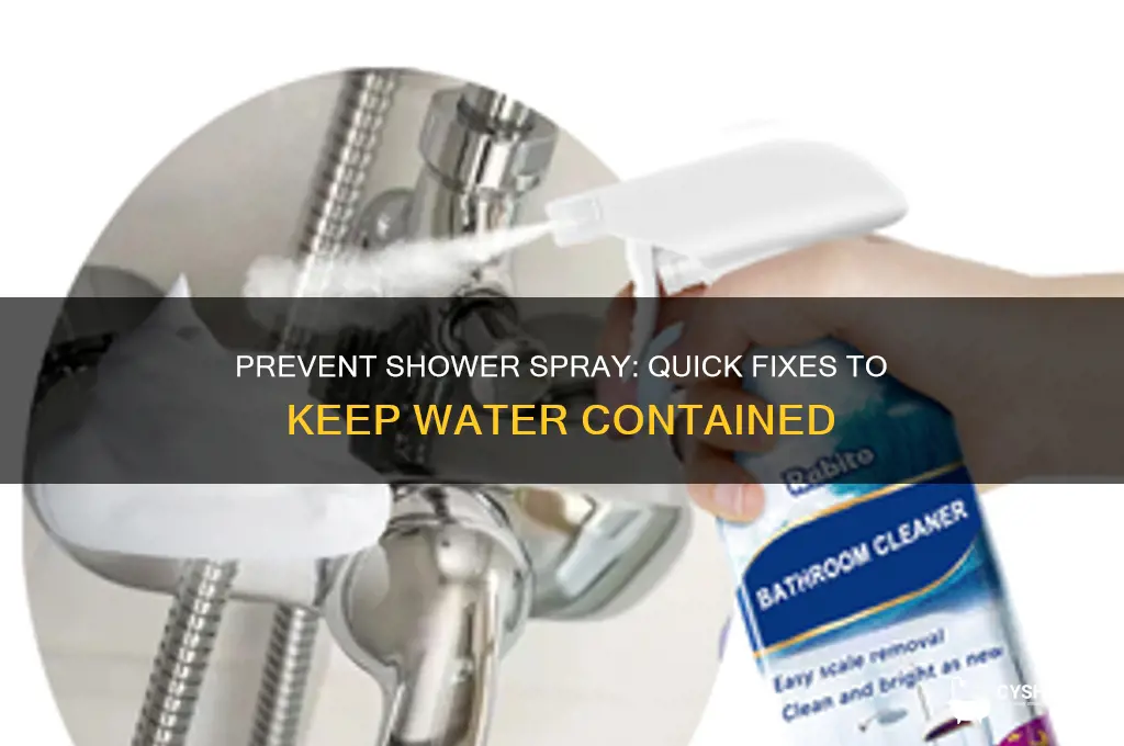how to stop water from spraying out of shower