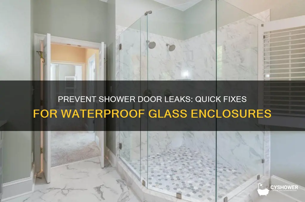 how to stop water leaking from glass shower door