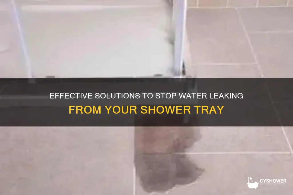 how to stop water leaking from shower tray