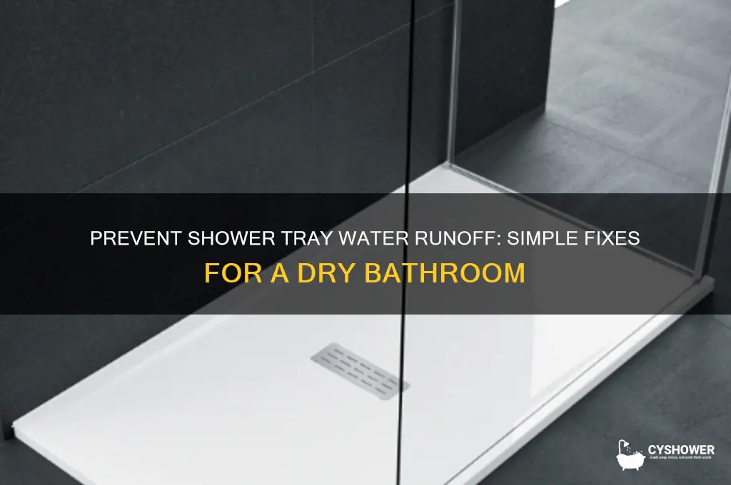 how to stop water running off shower tray