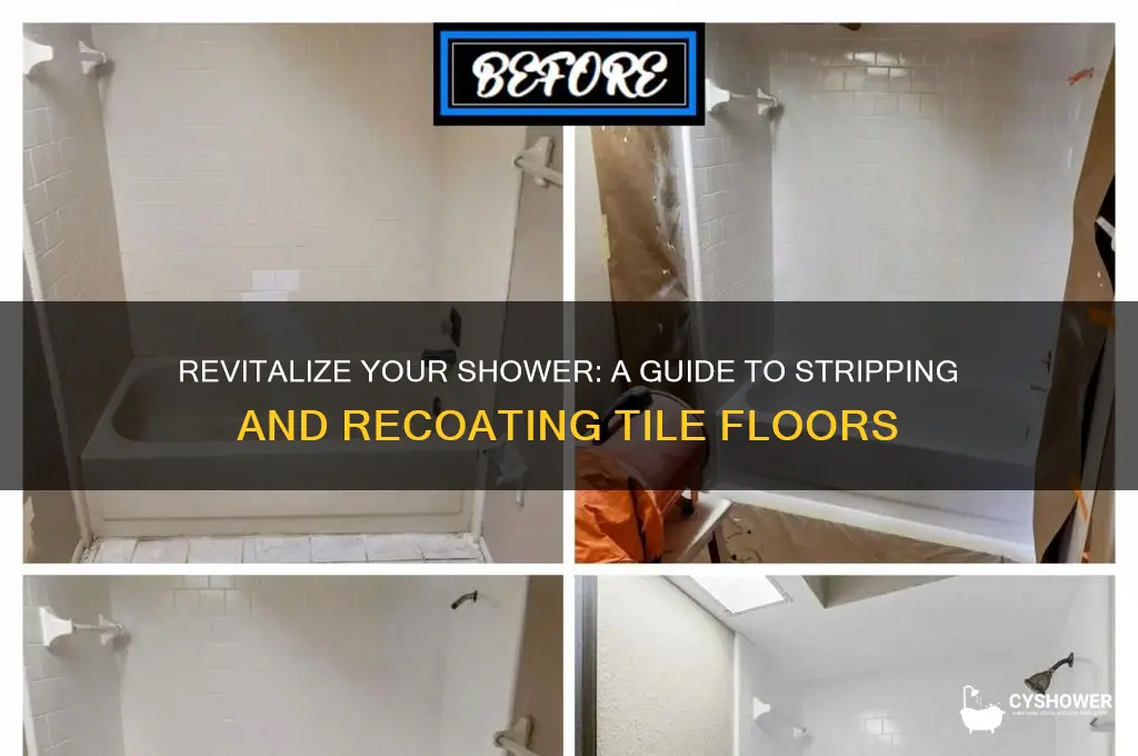how to strip and recoat a tile shower floor