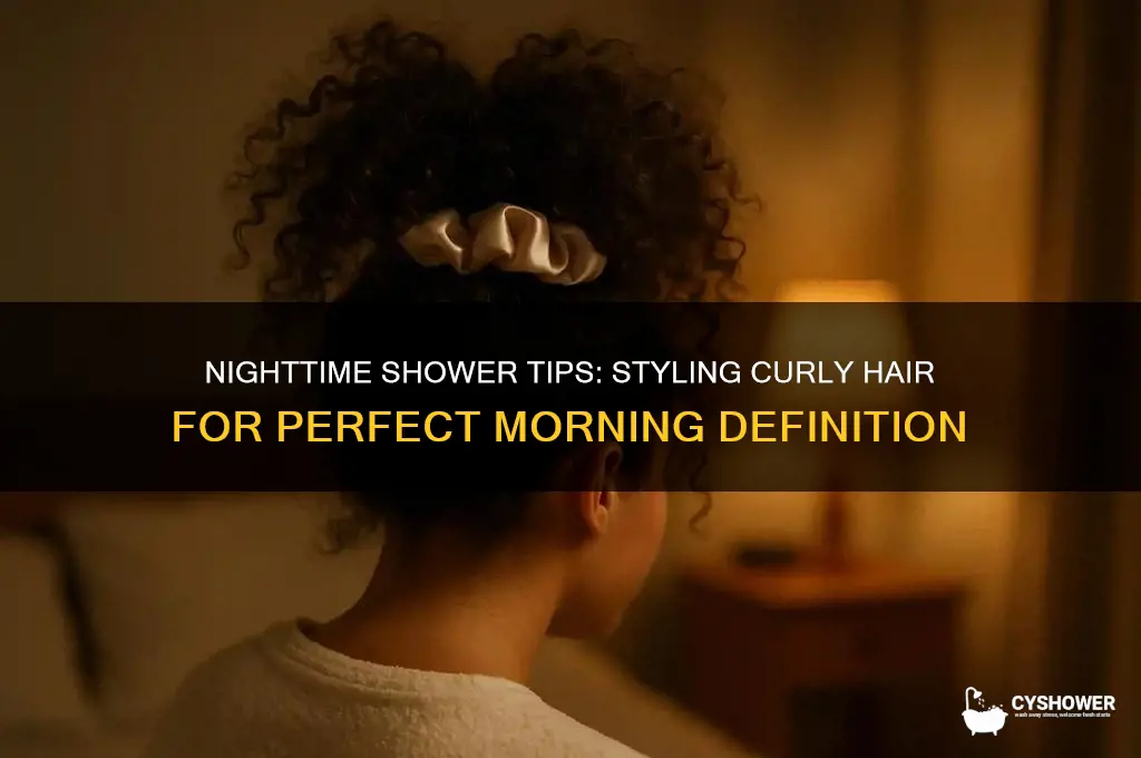 how to style curly hair if you shower at night