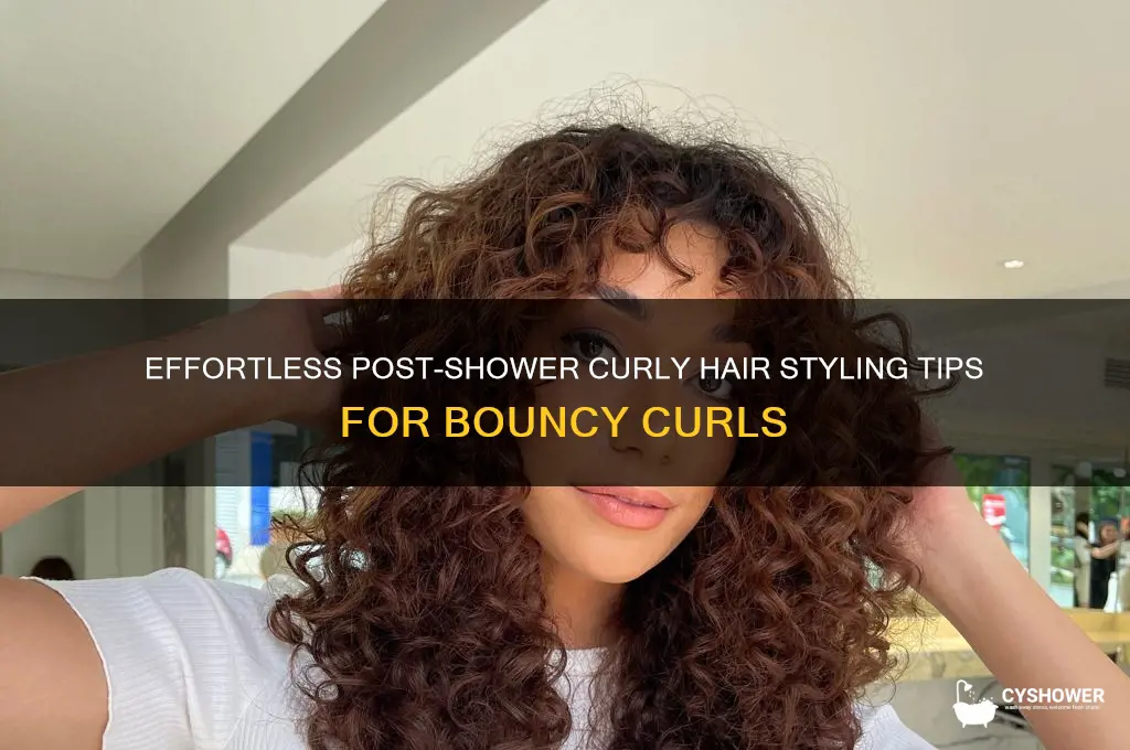 how to style curly hair out of shower