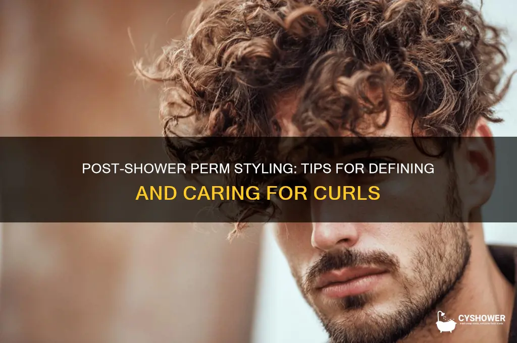 how to style permed hair after shower