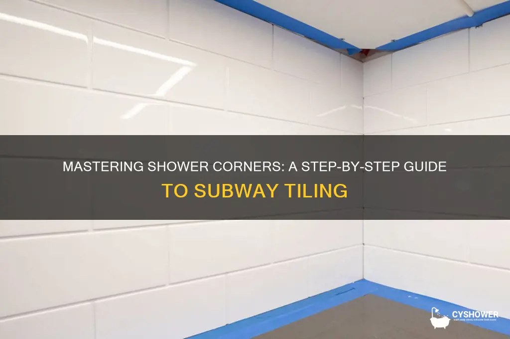 how to subway tile a shower corners