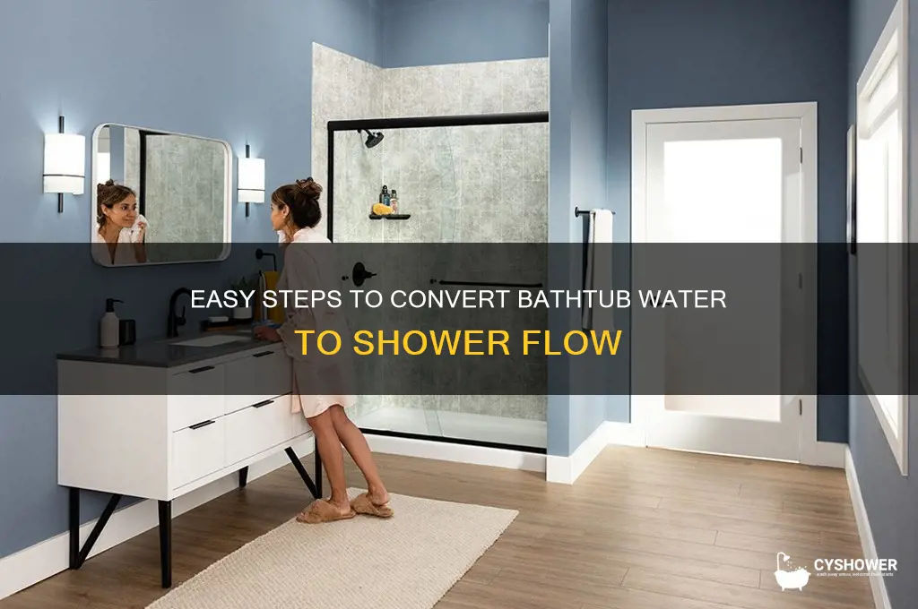 how to switch bathtub water to shower water