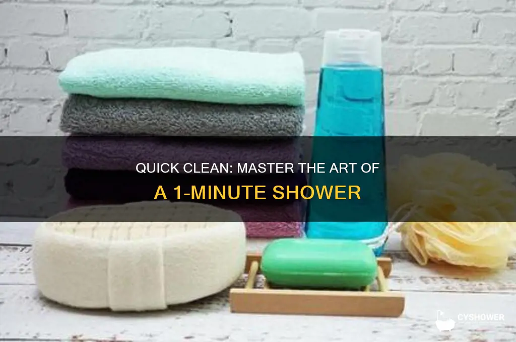 how to take a 1 minute shower