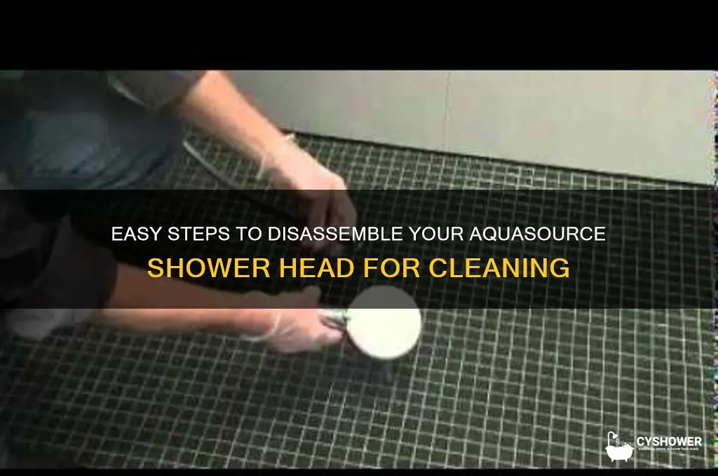 how to take a aquasource shower head apart