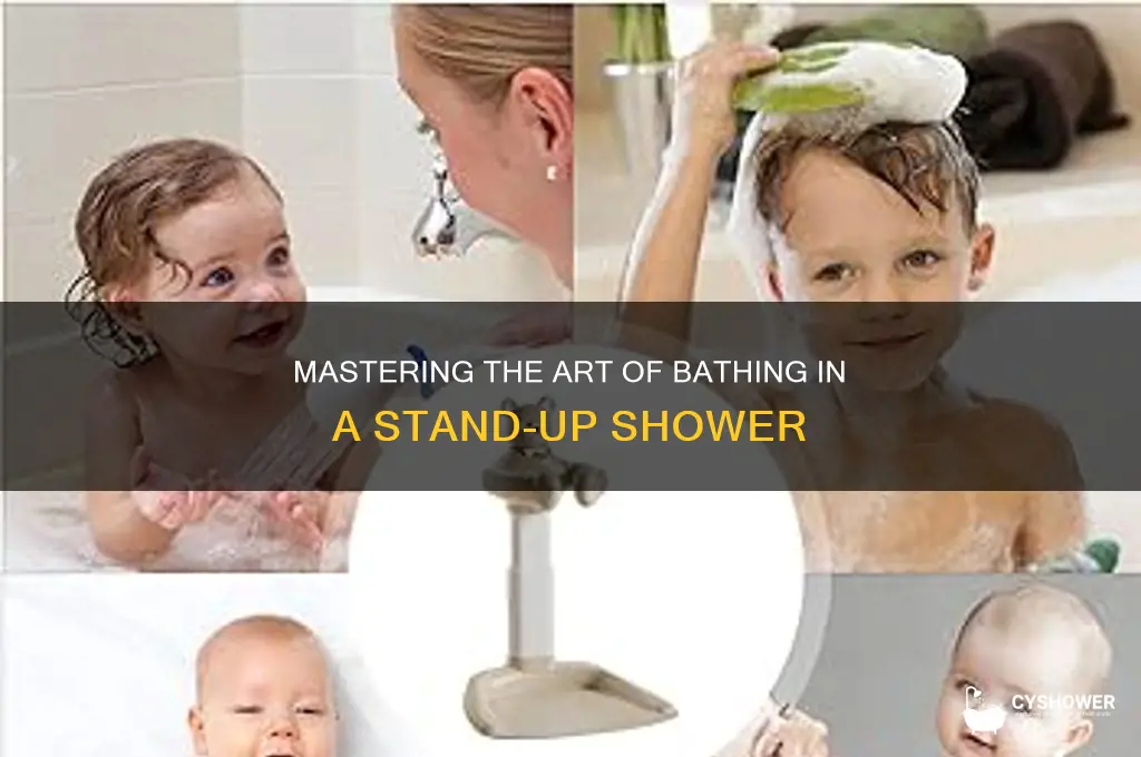 how to take a bath in a stand up shower